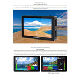 FEELWORLD LUT5 จอมอนิเตอร์กล้อง DSLR ขนาด 5.5 นิ้ว ความสว่างสูงพิเศษ 3000 นิต แบบสัมผัส, LUT5