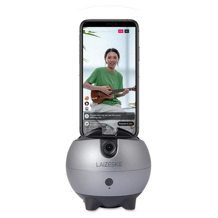 LAIZESKE LA8 หุ่นยนต์ถ่ายภาพอัจฉริยะ ติดตามอัตโนมัติ 360 องศา พร้อมที่ยึดโทรศัพท์, LA8