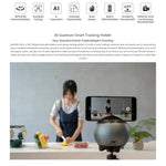 LAIZESKE LA8 หุ่นยนต์ถ่ายภาพอัจฉริยะ ติดตามอัตโนมัติ 360 องศา พร้อมที่ยึดโทรศัพท์, LA8