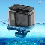 เคสกันน้ำ 45 เมตรพร้อมฝาหลังหน้าจอสัมผัสสำหรับ GoPro NEW HERO /HERO6 /5 พร้อมตัวยึดพื้นฐานและสกรู ไม่ต้องถอดเลนส์ หน้าจอสัมผัส (ใส)