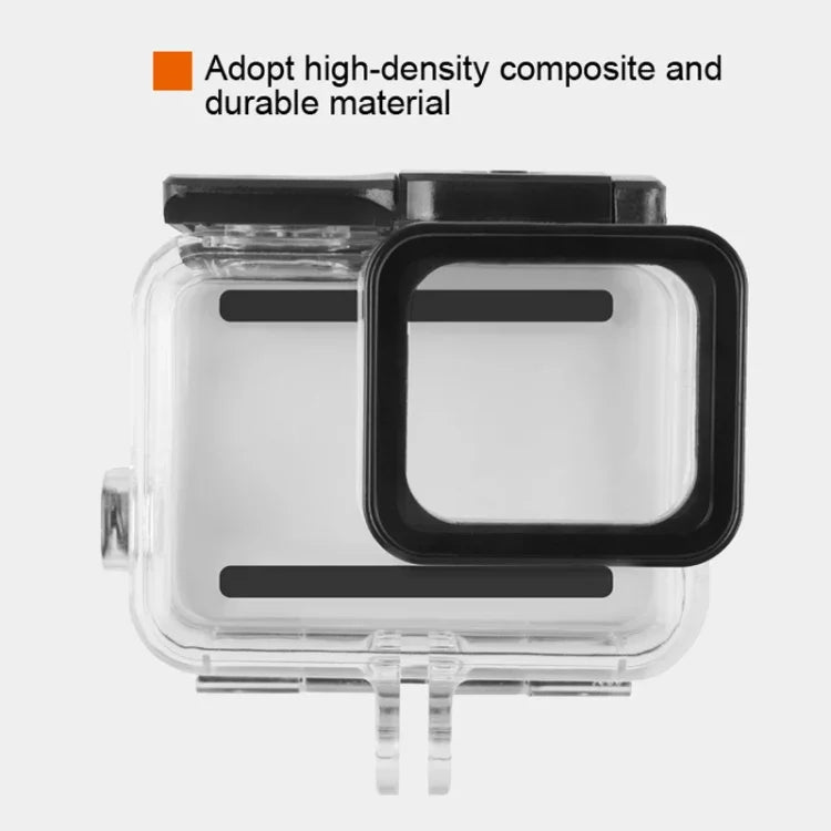 เคสกันน้ำ 45 เมตรพร้อมฝาหลังหน้าจอสัมผัสสำหรับ GoPro NEW HERO /HERO6 /5 พร้อมตัวยึดพื้นฐานและสกรู ไม่ต้องถอดเลนส์ หน้าจอสัมผัส (ใส)