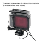 เคสกันน้ำ 45 เมตรพร้อมฝาหลังหน้าจอสัมผัสสำหรับ GoPro NEW HERO /HERO6 /5 พร้อมตัวยึดพื้นฐานและสกรู และฟิลเตอร์สีม่วง แดง ชมพู ไม่ต้องถอดเลนส์ หน้าจอสัมผัส + ฟิลเตอร์ (ใส)