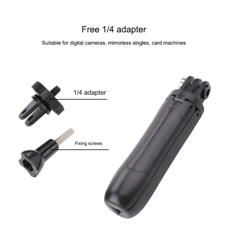 ขาตั้งกล้องพับได้อเนกประสงค์สำหรับไม้เซลฟี่ GoPro, Insta360, DJI และกล้องแอคชั่นอื่นๆ ความยาว: 12-23 ซม., ความยาว: 12-23 ซม. (สีแดง), ความยาว: 12-23 ซม. (สีน้ำเงิน)