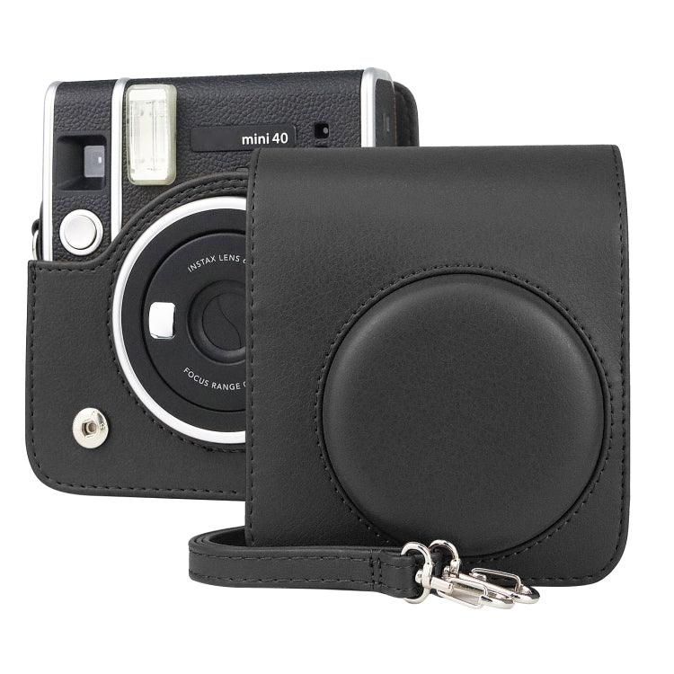 กระเป๋าเคสกล้องหนัง PU วินเทจเต็มตัวพร้อมสายสำหรับ FUJIFILM instax mini 40, สำหรับ FUJIFILM instax mini 40