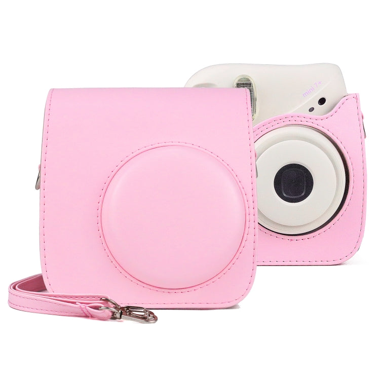 กระเป๋าเคสกล้องหนัง PU วินเทจเต็มตัวพร้อมสายสำหรับ FUJIFILM instax mini 7+, สำหรับ FUJIFILM instax mini 7+
