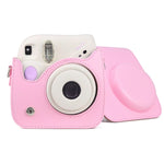 กระเป๋าเคสกล้องหนัง PU วินเทจเต็มตัวพร้อมสายสำหรับ FUJIFILM instax mini 7+, สำหรับ FUJIFILM instax mini 7+