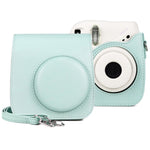 กระเป๋าเคสกล้องหนัง PU วินเทจเต็มตัวพร้อมสายสำหรับ FUJIFILM instax mini 7+, สำหรับ FUJIFILM instax mini 7+