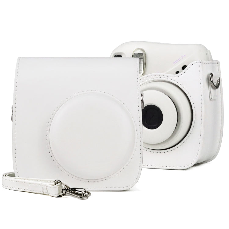 กระเป๋าเคสกล้องหนัง PU วินเทจเต็มตัวพร้อมสายสำหรับ FUJIFILM instax mini 7+, สำหรับ FUJIFILM instax mini 7+