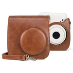 กระเป๋าเคสกล้องหนัง PU วินเทจเต็มตัวพร้อมสายสำหรับ FUJIFILM instax mini 7+, สำหรับ FUJIFILM instax mini 7+