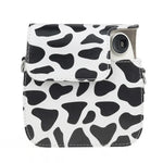 กระเป๋าเคสกล้องหนัง PU ลายวัวนมเต็มตัวพร้อมสายสำหรับ FUJIFILM instax mini 7+, ลายวัวนม