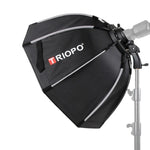 TRIOPO KS2-55 ซอฟต์บ็อกซ์แบบแปดเหลี่ยมขนาด 55 ซม. สำหรับแฟลชสปีดไลท์ ความเร็วในการโหลดสูง, KS2-55