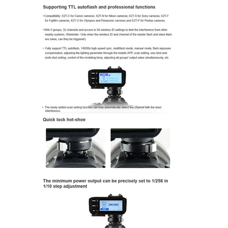 Godox X2T-N E-TTL II Bluetooth Wireless Flash Trigger for Nikon, X2T-N for Nikon