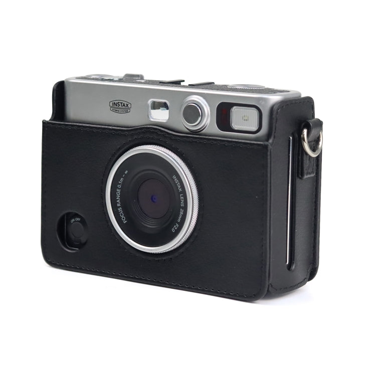 กระเป๋าเคสกล้องหนัง PU ดีไซน์ย้อนยุค พร้อมสายสะพาย สำหรับ FUJIFILM instax mini Evo, สำหรับ FUJIFILM instax mini Evo ดีไซน์ย้อนยุค