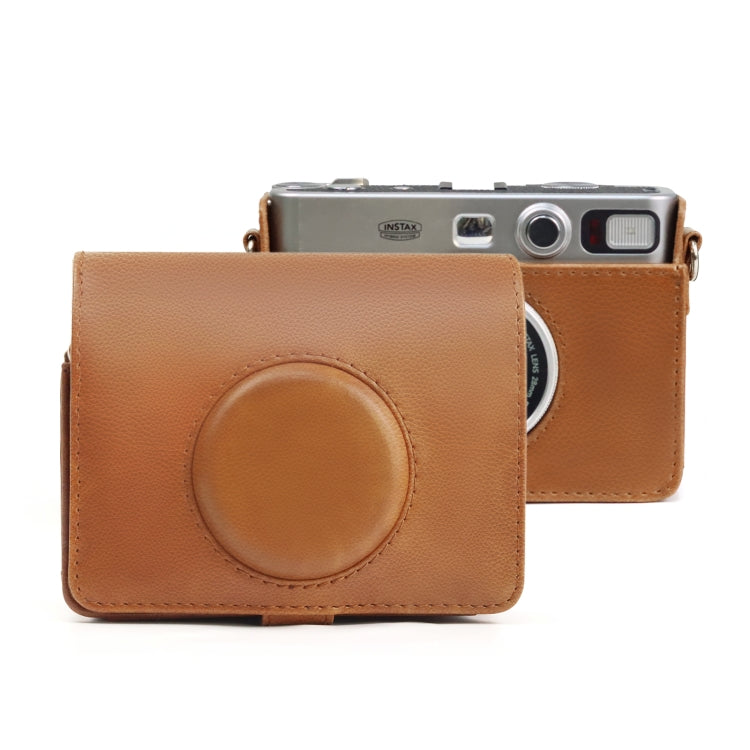 กระเป๋าเคสกล้องหนัง PU ดีไซน์ย้อนยุค พร้อมสายสะพาย สำหรับ FUJIFILM instax mini Evo, สำหรับ FUJIFILM instax mini Evo ดีไซน์ย้อนยุค