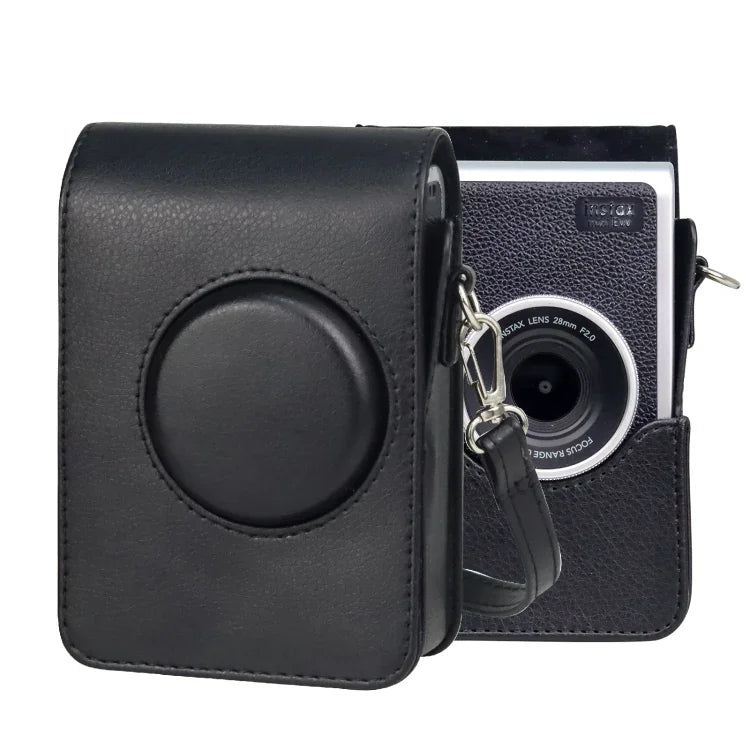 กระเป๋าใส่กล้องหนัง PU แบบตั้งตรงพร้อมสายสะพาย สำหรับ FUJIFILM instax mini Evo, สำหรับ FUJIFILM instax mini Evo แบบตั้งตรง