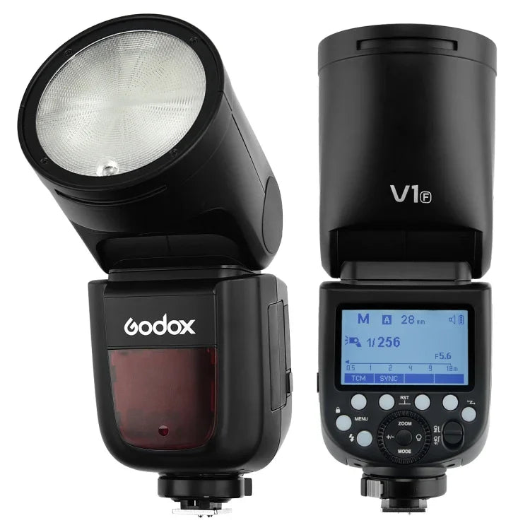 แฟลชสปีดไลท์หัวกลม TTL Godox V1F สำหรับ FUJIFILM, V1F สำหรับ FUJIFILM