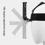 สายรัดหัวยืดหยุ่นพร้อมที่หนีบโทรศัพท์ สกรู และอะแดปเตอร์แบบ S สำหรับ GoPro HERO10 Black / HERO9 Black /8 /7 /6 /5, Xiaoyi และกล้องแอคชั่นอื่นๆ, สมาร์ทโฟน