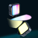 ไฟเติมความงามสีเต็ม MJ88 Pocket 3000-7000K+RGB สำหรับกล้องถ่ายภาพและสตรีมเมอร์ พร้อมรีโมทคอนโทรล, MJ88