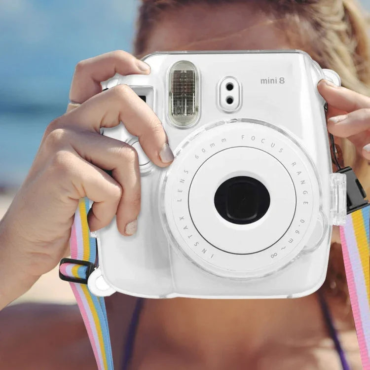 เคสคริสตัลป้องกันพร้อมสายรัดสำหรับ FUJIFILM instax mini 9 / mini 8+ / mini 8, สำหรับ FUJIFILM instax mini 9
