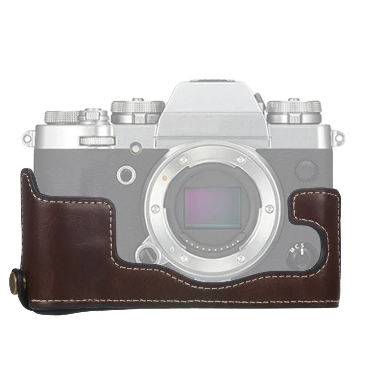 ฐานเคสกล้องหนัง PU ครึ่งตัวเกลียว 1/4 นิ้ว สำหรับ FUJIFILM X-T3/X-T2, สำหรับ FUJIFILM X-T3