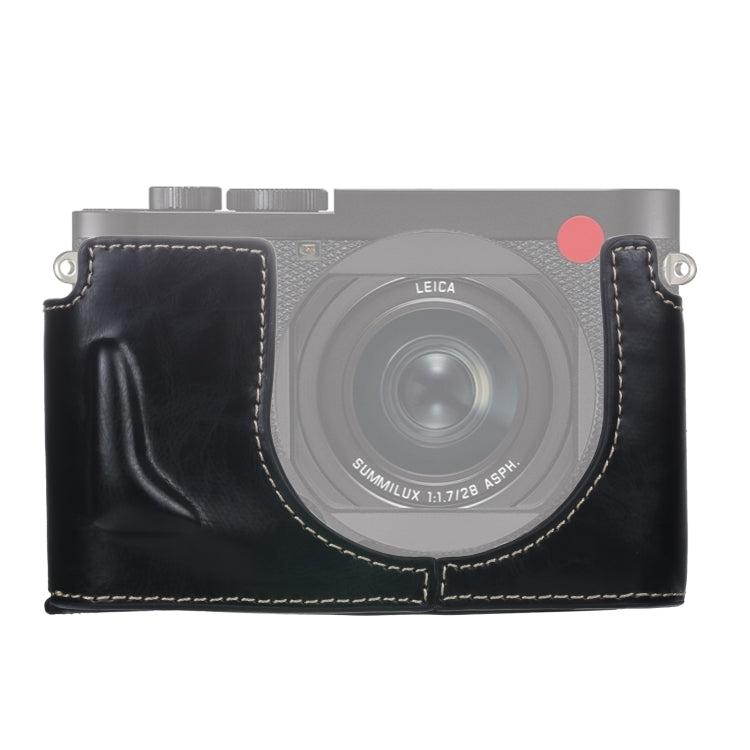 ฐานเคสกล้องหนัง PU ครึ่งตัวเกลียว 1/4 นิ้ว สำหรับ Leica Q2, สำหรับ Leica Q2