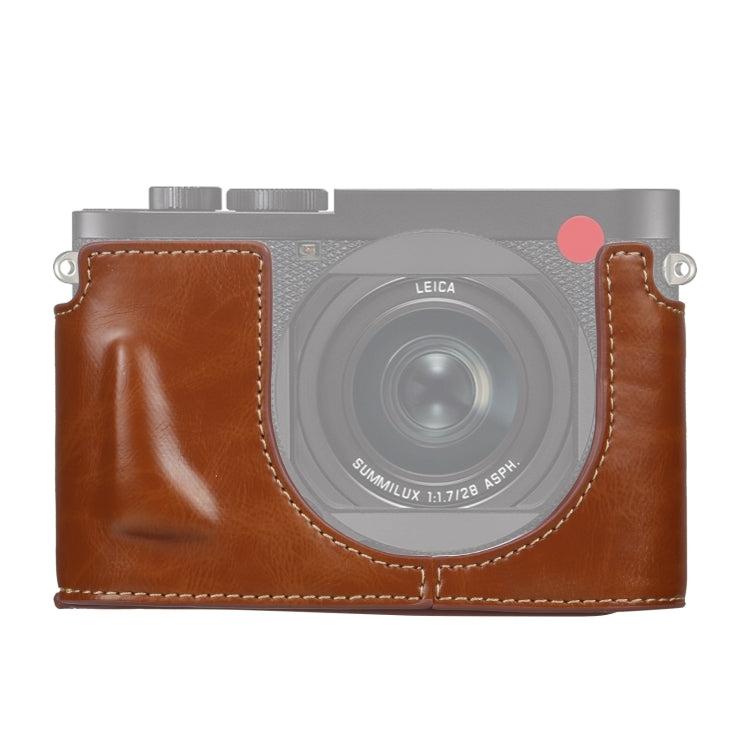 ฐานเคสกล้องหนัง PU ครึ่งตัวเกลียว 1/4 นิ้ว สำหรับ Leica Q2, สำหรับ Leica Q2