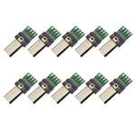 หัวต่อ PCB USB 15 พิน 10 ชิ้น ตัวแปลงปลั๊ก Micro USB สำหรับสายข้อมูลกล้อง Sony