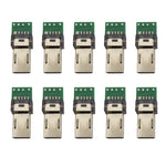 หัวต่อ PCB USB 15 พิน 10 ชิ้น ตัวแปลงปลั๊ก Micro USB สำหรับสายข้อมูลกล้อง Sony