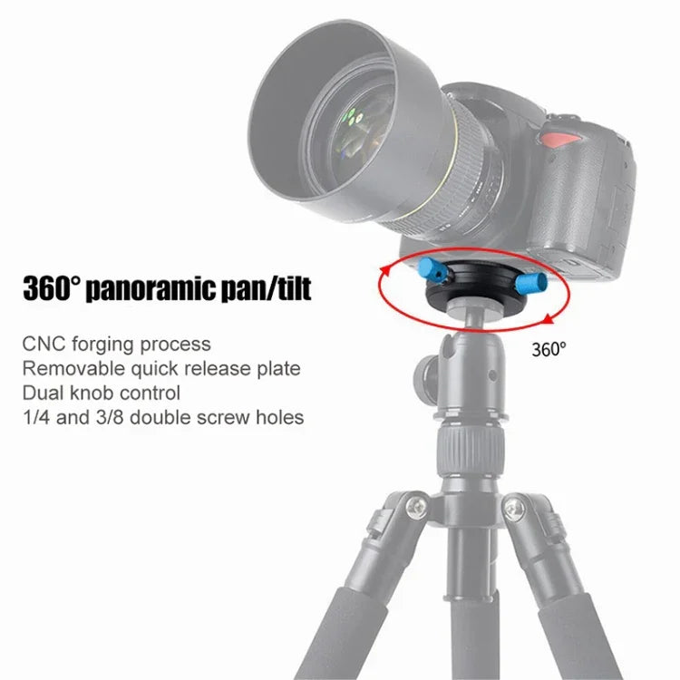 ฐานแผ่นหมุนเร็ว 360 องศา BEXIN QR-02 สำหรับขาตั้งกล้องหัวกล้อง, QR-02 360