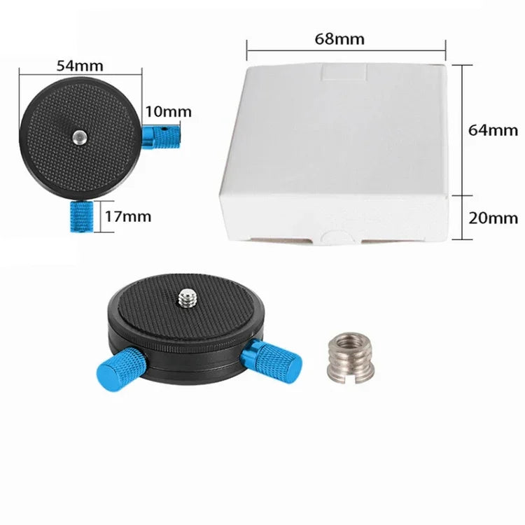 ฐานแผ่นหมุนเร็ว 360 องศา BEXIN QR-02 สำหรับขาตั้งกล้องหัวกล้อง, QR-02 360
