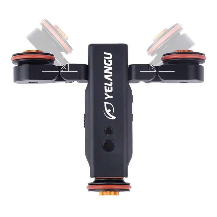 YELANGU L4X Camera Wheel Dolly II Electric Track Slider 3-Wheel Video Pulley Rolling Dolly Car with Remote Control for DSLR / Home DV Cameras, GoPro, Smartphones, Load: 3kg, L4X Dolly Car Black