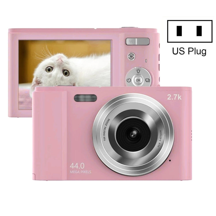 กล้องดิจิตอล DC302 ขนาด 2.88 นิ้ว 44MP ซูม 16X 2.7K Full HD สำหรับเด็ก พร้อมปลั๊ก US