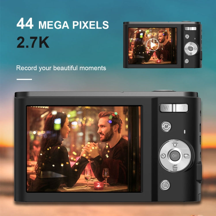 กล้องดิจิตอล DC302 ขนาด 2.88 นิ้ว 44MP ซูม 16X 2.7K Full HD สำหรับเด็ก พร้อมปลั๊ก US