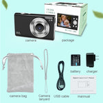 กล้องดิจิตอล DC402 ขนาด 2.4 นิ้ว 44MP ซูม 16X 2.7K Full HD สำหรับเด็ก พร้อมปลั๊ก UK
