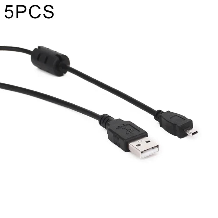 สายชาร์จข้อมูล USB Mini 8 พิน 1.5 ม. 5 ชิ้น สำหรับ Nikon D5100 / D610, USB Mini 8 พิน