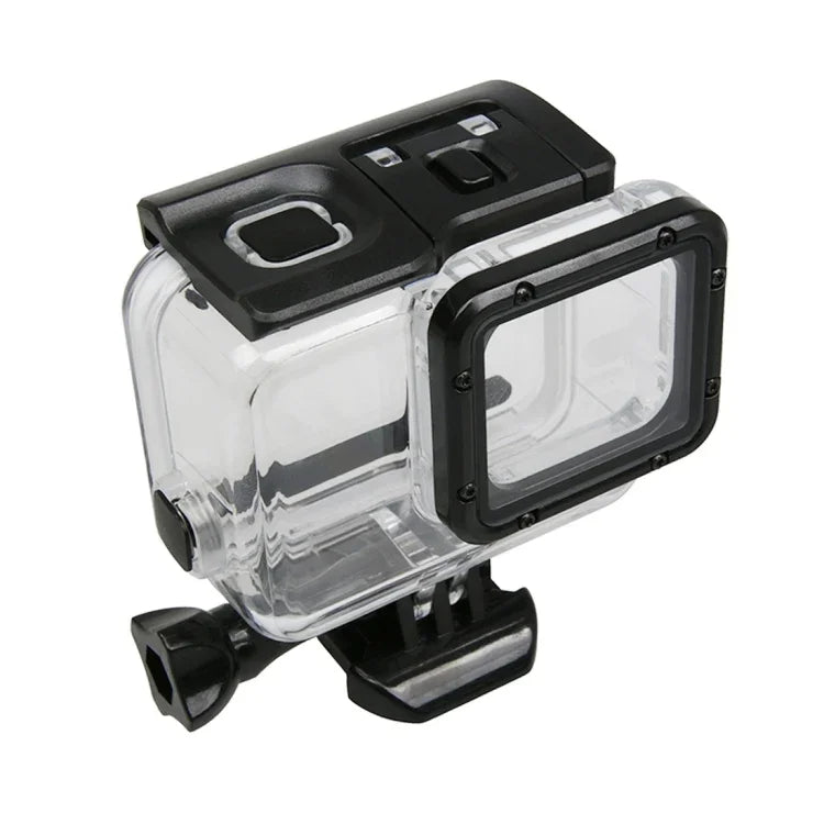 สำหรับเคสกันน้ำแบบทัชสกรีน 45 เมตร GoPro HERO6 /5 พร้อมตัวล็อก ติดตั้งพื้นฐานและสกรู ไม่ต้องถอดเลนส์ กันน้ำลึก 45 เมตร