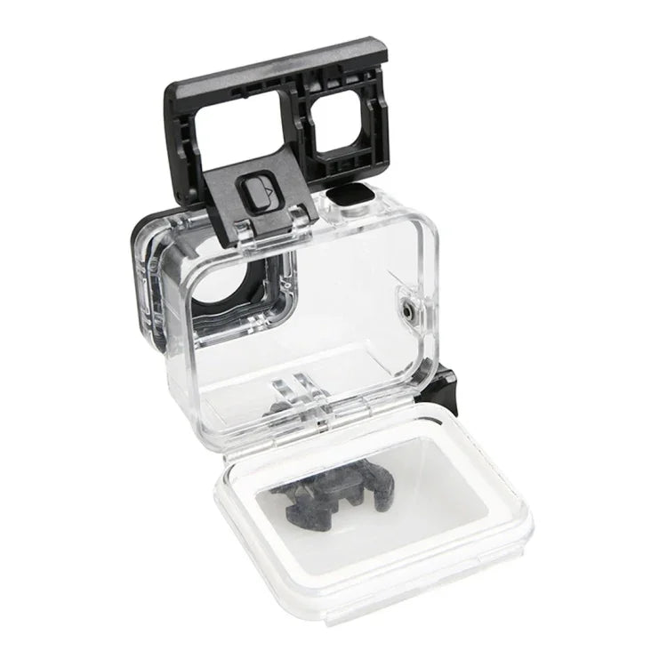 สำหรับเคสกันน้ำแบบทัชสกรีน 45 เมตร GoPro HERO6 /5 พร้อมตัวล็อก ติดตั้งพื้นฐานและสกรู ไม่ต้องถอดเลนส์ กันน้ำลึก 45 เมตร