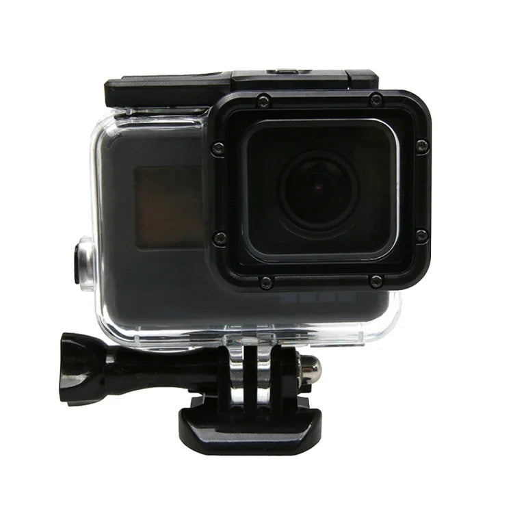 สำหรับเคสกันน้ำแบบทัชสกรีน 45 เมตร GoPro HERO6 /5 พร้อมตัวล็อก ติดตั้งพื้นฐานและสกรู ไม่ต้องถอดเลนส์ กันน้ำลึก 45 เมตร