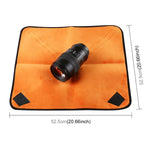 ผ้าพับร้อยชั้น สำหรับถ่ายภาพ กล้อง SLR ซับใน กระเป๋าเลนส์ ผ้าหุ้มหนา พร้อมกำมะหยี่ ขนาด: 55x55ซม., ขนาด: 55x55ซม.