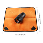 ผ้าพับร้อยชั้น สำหรับถ่ายภาพ กล้อง SLR ซับใน กระเป๋าเลนส์ ผ้าหุ้มหนา พร้อมกำมะหยี่ ขนาด: 50x50ซม., ขนาด: 50x50ซม.