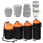 กระเป๋าเลนส์กล้อง SLR 4 in 1 กระเป๋าเลนส์ไมโครซิงเกิล กระเป๋าใส่เลนส์ภายในกันน้ำ พร้อมเคสป้องกันและผ้ากำมะหยี่หนา, 4 in 1