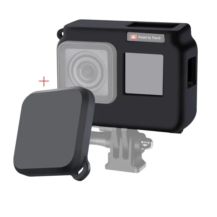 สำหรับเคสซิลิโคนกันกระแทก Insta360 One R 4K พร้อมกรอบและฝาปิดเลนส์, เคส 4K + ฝาปิดเลนส์