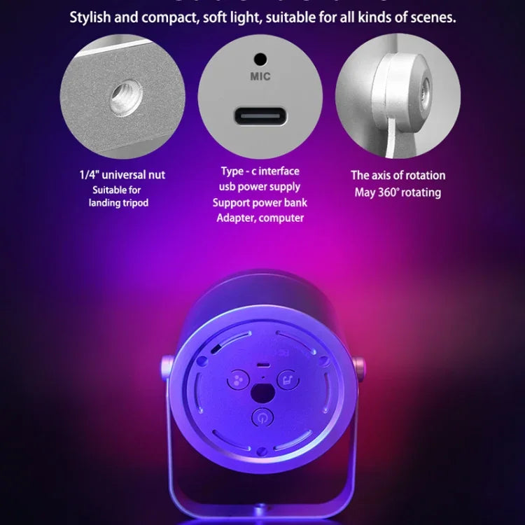LUXCEO Mood2 RGB Atmosphere Fill Light Desktop Rhythm Pickup Lamp with Remote Control