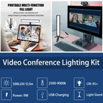 ไฟ LED ไลฟ์วิดีโอ USB LUXCeO WS66 2500K-9000K สีสองโทน สำหรับแล็ปท็อปและประชุม