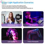 ไฟเติมภาพถ่ายและวิดีโอ RGB LUXCeO P100 แบบถือมือ พร้อมรีโมทคอนโทรล P100