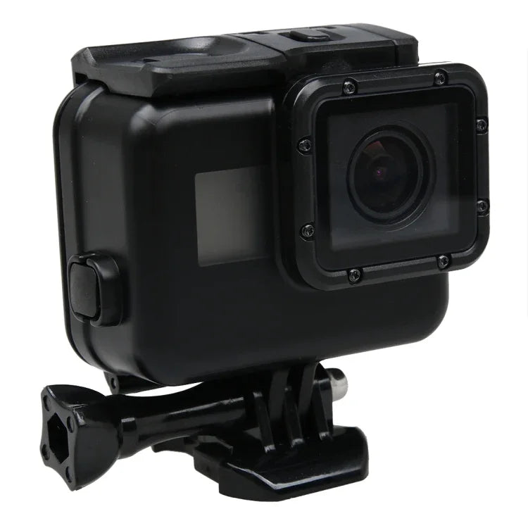 2 in 1 ฝาหลังหน้าจอสัมผัส GoPro HERO6 /5 + เคสกันน้ำ 45 ม. (ต้องถอดเลนส์เมื่อติดตั้ง) พร้อมตะขอและฐานยึดสกรู, ต้องถอดเลนส์