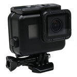 2 in 1 ฝาหลังหน้าจอสัมผัส GoPro HERO6 /5 + เคสกันน้ำ 45 ม. (ต้องถอดเลนส์เมื่อติดตั้ง) พร้อมตะขอและฐานยึดสกรู, ต้องถอดเลนส์