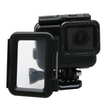 2 in 1 ฝาหลังหน้าจอสัมผัส GoPro HERO6 /5 + เคสกันน้ำ 45 ม. (ต้องถอดเลนส์เมื่อติดตั้ง) พร้อมตะขอและฐานยึดสกรู, ต้องถอดเลนส์