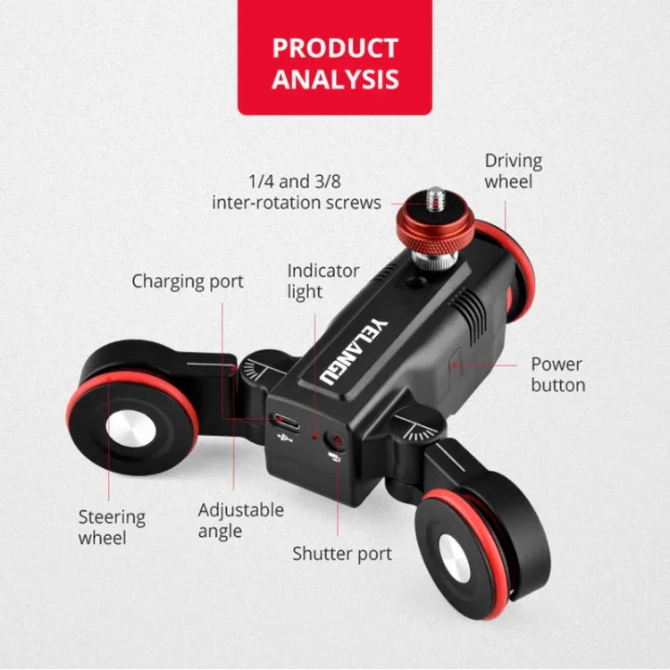 รางสไลเดอร์กล้องต่อประกอบ 60 ซม. YELANGU L50E + รถ Dolly L5i