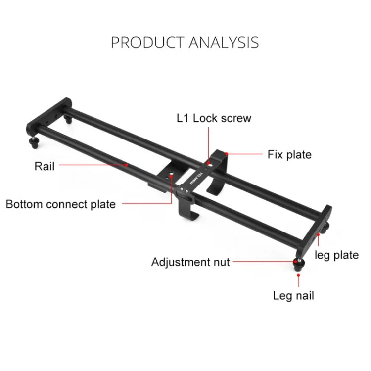 รางสไลเดอร์กล้องต่อประกอบ 60 ซม. YELANGU L50E + รถ Dolly L5i